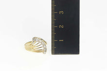 Load image into Gallery viewer, 14K 0.21 Ctw Diamond Fanned Wave Statement Ring Size 4 Yellow Gold