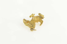 Load image into Gallery viewer, 14K Kansas University Jayhawk Mascot College Charm/Pendant Yellow Gold