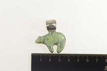 Load image into Gallery viewer, Sterling Silver Cathy Webster Turquoise Opal Heartline Bear Pendant