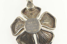 Load image into Gallery viewer, Sterling Silver Two Tone Flower Blossom Statement Pendant