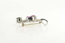 Load image into Gallery viewer, Sterling Silver Purple Druzy Tourmaline Artisanal Abstract Pendant