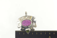 Load image into Gallery viewer, Sterling Silver Purple Druzy Tourmaline Artisanal Abstract Pendant
