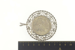 Sterling Silver 1921 Morgan Dollar Liberty Coin Medallion Pendant