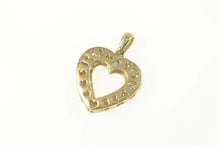 Load image into Gallery viewer, 10K Sapphire Diamond Heart I Love You Message Pendant Yellow Gold