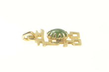 Load image into Gallery viewer, 14K Oval Jade Chinese Character Double Happiness Pendant Yellow Gold