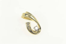 Load image into Gallery viewer, 14K 0.27 Ctw Diamond Inset Wave Loop Pendant Yellow Gold