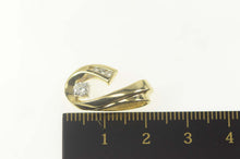 Load image into Gallery viewer, 14K 0.27 Ctw Diamond Inset Wave Loop Pendant Yellow Gold