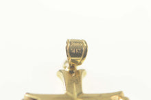 Load image into Gallery viewer, 14K Classic Grooved Cross Christian Faith Pendant Yellow Gold