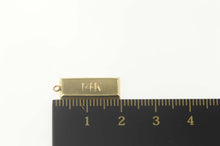 Load image into Gallery viewer, 14K Solid Bar Ingot 14K Square Stamped Charm/Pendant Yellow Gold