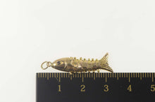 Load image into Gallery viewer, 14K Articulated Garnet Fish Elaborate Charm/Pendant Yellow Gold