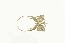 Load image into Gallery viewer, 14K Butterfly Change Symbol Charm Holder Loop Pendant Yellow Gold