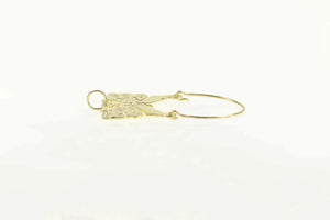 14K Butterfly Change Symbol Charm Holder Loop Pendant Yellow Gold