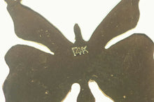 Load image into Gallery viewer, 14K Butterfly Change Symbol Charm Holder Loop Pendant Yellow Gold