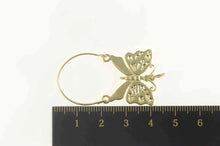 Load image into Gallery viewer, 14K Butterfly Change Symbol Charm Holder Loop Pendant Yellow Gold