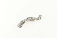 Load image into Gallery viewer, 14K 0.30 Ctw Diamond Graduated Wave Journey Pendant White Gold