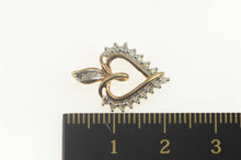 Load image into Gallery viewer, 10K Classic Diamond Heart Love Symbol Pendant Yellow Gold