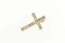 Load image into Gallery viewer, 10K 0.30 Ctw Diamond Cross Classic Christian Pendant Yellow Gold