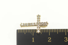 Load image into Gallery viewer, 10K 0.30 Ctw Diamond Cross Classic Christian Pendant Yellow Gold