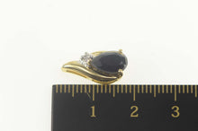 Load image into Gallery viewer, 14K Pear Natural Sapphire Diamond Accent Pendant Yellow Gold