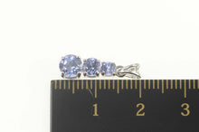 Load image into Gallery viewer, 10K Tiered Round Tanzanite Classic Statement Pendant White Gold