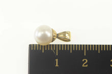 Load image into Gallery viewer, 14K 7.3mm Pearl Classic Simple Pendant Yellow Gold