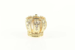 14K Pandora Diamond Royal Crown Retired Charm/Pendant Yellow Gold