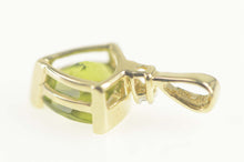 Load image into Gallery viewer, 10K Trillion Peridot Diamond Accent Classic Pendant Yellow Gold