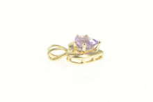 Load image into Gallery viewer, 14K Heart Amethyst Solitaire Classic Simple Pendant Yellow Gold