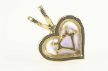 Load image into Gallery viewer, 14K Heart Amethyst Solitaire Classic Simple Pendant Yellow Gold