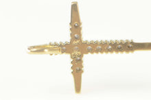 Load image into Gallery viewer, 14K Classic Diamond Cross Christian Faith Pendant Yellow Gold