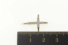 Load image into Gallery viewer, 14K Classic Diamond Cross Christian Faith Pendant Yellow Gold