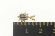 Load image into Gallery viewer, 14K Oval Sapphire Diamond Halo Statement Pendant Yellow Gold