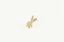 Load image into Gallery viewer, 10K Diamond Solitaire Buttercup Simple Retro Pendant Yellow Gold