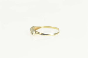 10K Retro Classic Diamond Wedding Band Ring Size 8 Yellow Gold