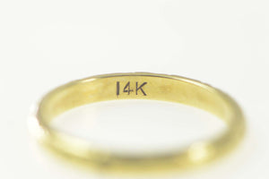 14K Art Deco Etched Ornate 2.6mm Wedding Band Ring Size 6.5 Yellow Gold