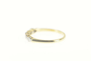 14K Two Tone Classic Scalloped Wedding Band Ring Size 6.5 Yellow Gold