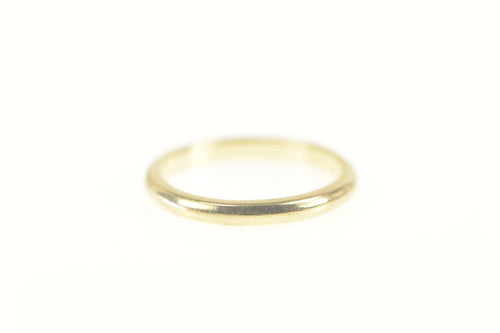 14K Round Classic Simple Wedding Band Ring Size 3.75 Yellow Gold