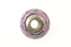 14K Pandora Purple Murano Glass Lotus Retired Charm/Pendant Yellow Gold