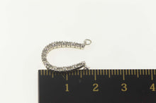 Load image into Gallery viewer, 14K Diamond Inset Horse Shoe Good Luck Pendant White Gold