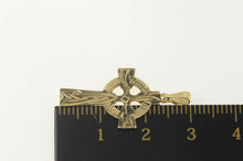 Load image into Gallery viewer, 14K Celtic Etched Pattern Cross Symbol Pendant Yellow Gold