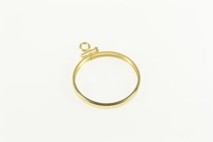 14K Holder Bezel 20 Franc French Coin Charm/Pendant Yellow Gold