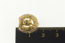 Load image into Gallery viewer, 10K Delta Sigma Pi Fraternity Greek Skull Lapel Pin/Brooch Yellow Gold