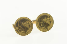 Load image into Gallery viewer, 14K 1945 $2.50 Mexican Pesos Gold Coin Cuff Links Yellow Gold