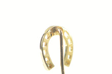 Load image into Gallery viewer, 14K Diamond Horse Shoe Lucky Good Luck Stick Pin Yellow Gold