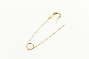 14K Classic Simple Safety Diaper Pin/Brooch Yellow Gold