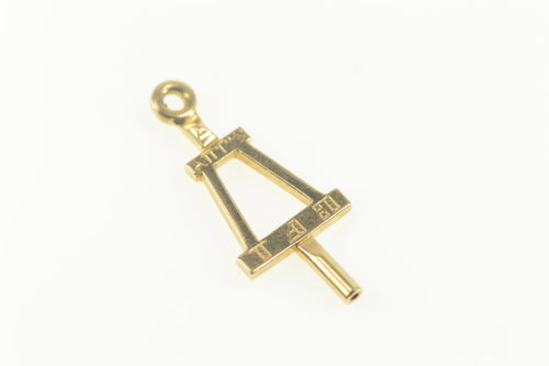 10K Alpha Phi Gamma Engraved Greek Letter Charm/Pendant Yellow Gold