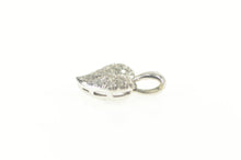 Load image into Gallery viewer, 18K Pave Diamond Encrusted Heart Love Symbol Pendant White Gold