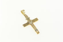 Load image into Gallery viewer, 14K Catholic Crucifix Rosary Accent Cross Symbol Pendant Yellow Gold
