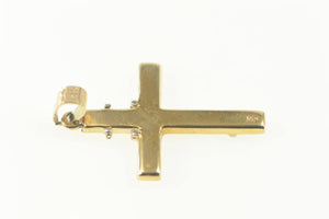 14K Catholic Crucifix Rosary Accent Cross Symbol Pendant Yellow Gold