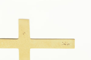 14K Classic Cross Christian Faith Symbol Pendant Yellow Gold